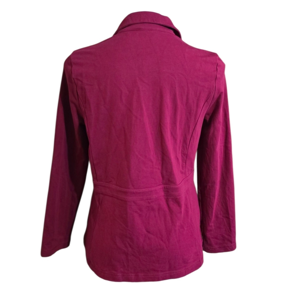 Talbots Factory Zip Front Jacket Maroon Size M - Picture 3 of 8